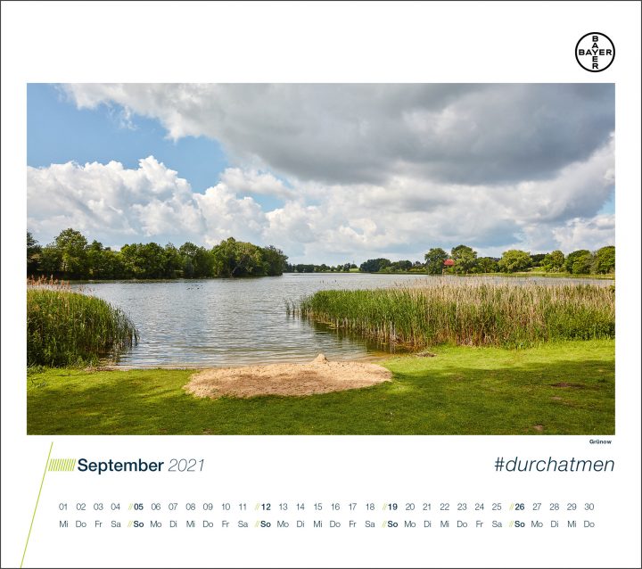 Seeufer mit Wolken im September